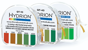 Hydrion-quat-test-papers